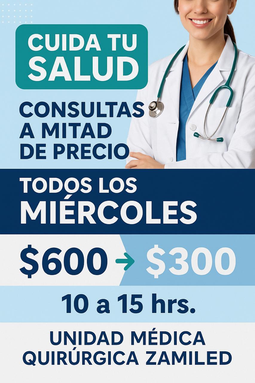 Consultas a mitad de precio todos los miércoles